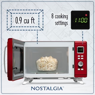 Foto 2 | Horno Microondas Nostalgia Mid-century Retro 900 W 25L Rojo - Venta Internacional