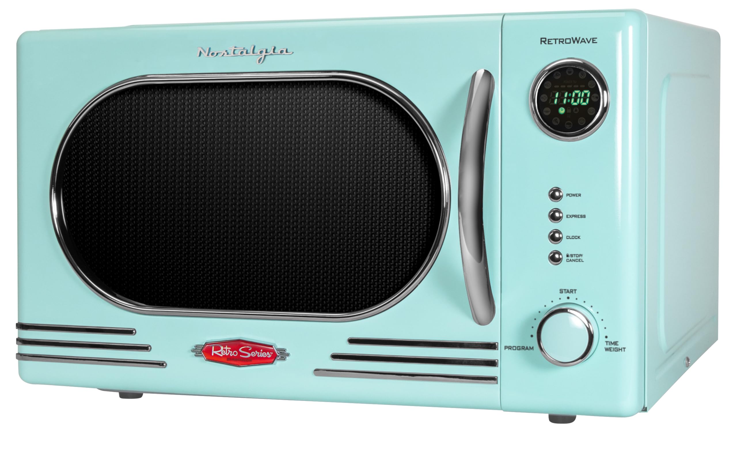 Horno de Microondas Nostalgia NRMO11AQ6A 1.1 Pies Cúbicos 1000 W Aqua - Venta Internacional