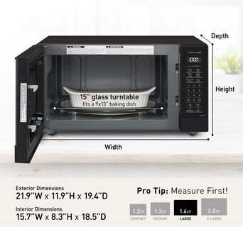 Foto 3 | Horno Microondas Panasonic Nn-sn75lb Cyclonic Inverter 1.6 Pies - Venta Internacional