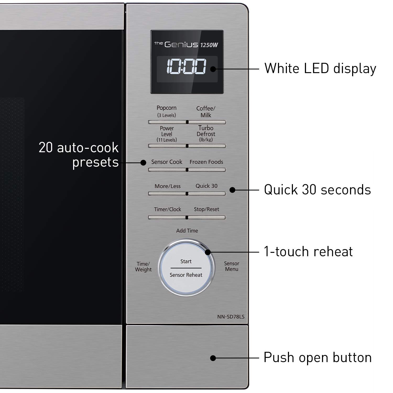 Foto 5 pulgar | Horno Microondas Panasonic Nn-sd78ls Inverter 1.6 Pies Cúbicos 1250 W - Venta Internacional