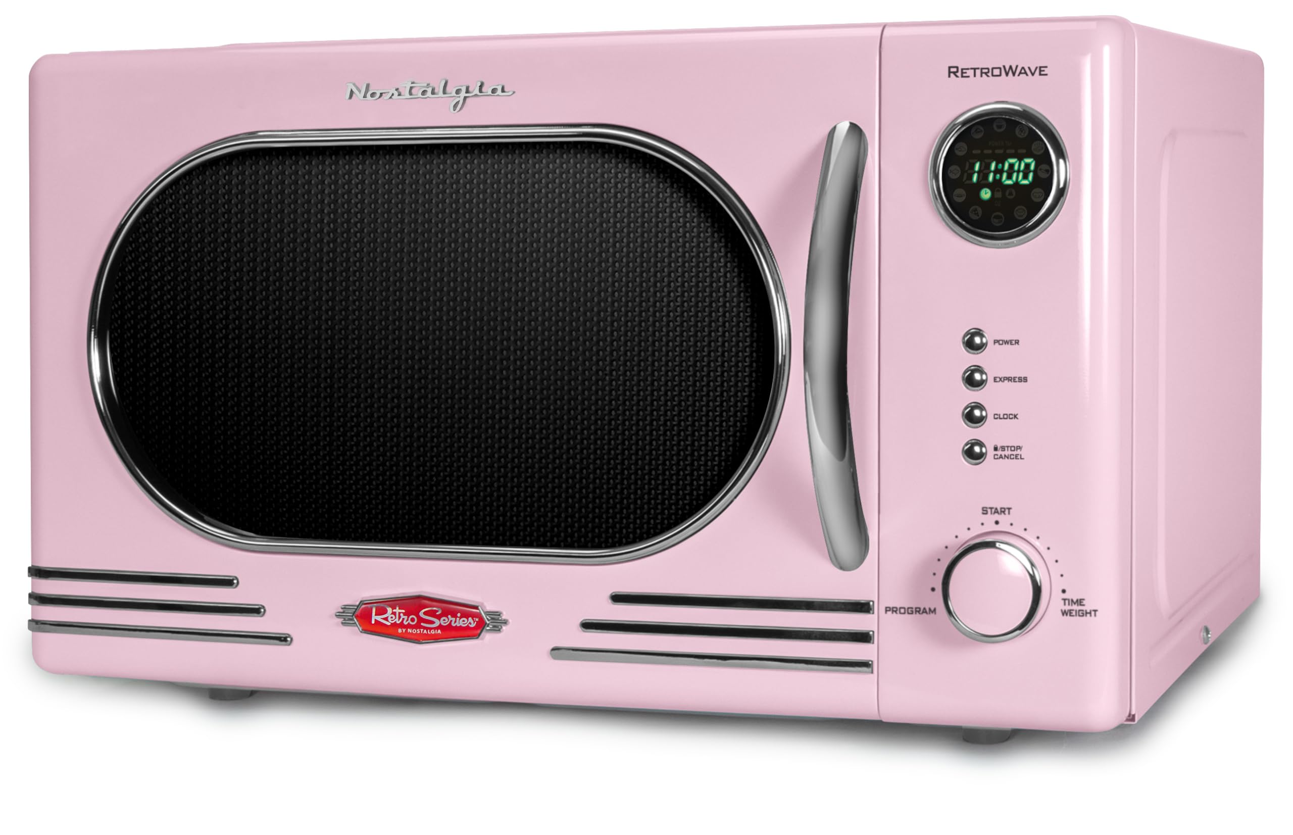 Horno de Microondas Nostalgia NRMO11PK6A 1.1 Pies Cúbicos 1000 W Rosa - Venta Internacional