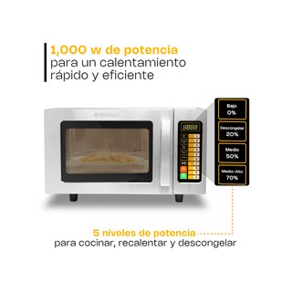 Foto 2 | Microondas Industrial Digital Rhino, 1000w De Potencia, 0.9 Pies Cúbicos, Acero Inoxidable, Alta Eficiencia Y Seguridad