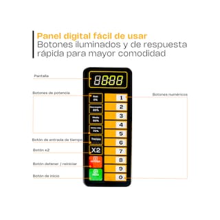 Foto 3 | Microondas Industrial Digital Rhino, 1000w De Potencia, 0.9 Pies Cúbicos, Acero Inoxidable, Alta Eficiencia Y Seguridad