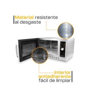 Foto 6 | Microondas Industrial Análogo Rhino, 1000w De Potencia, 1.2 Pies Cúbicos, Acero Inoxidable