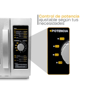 Foto 8 | Microondas Industrial Análogo Rhino, 1000w De Potencia, 1.2 Pies Cúbicos, Acero Inoxidable