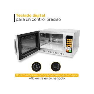 Foto 4 | Microondas Industrial Digital Rhino, 1000w De Potencia, 1.2 Pies Cúbicos, Acero Inoxidable