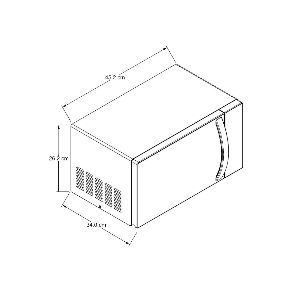 Foto 2 | Microondas Acros Am1807w De 45 Cm Y Capacidad 0.7 P³ Blanco