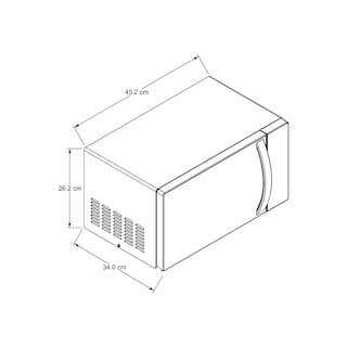 Foto 2 | Microondas Acros Am1807w De 45 Cm Y Capacidad 0.7 P³ Blanco