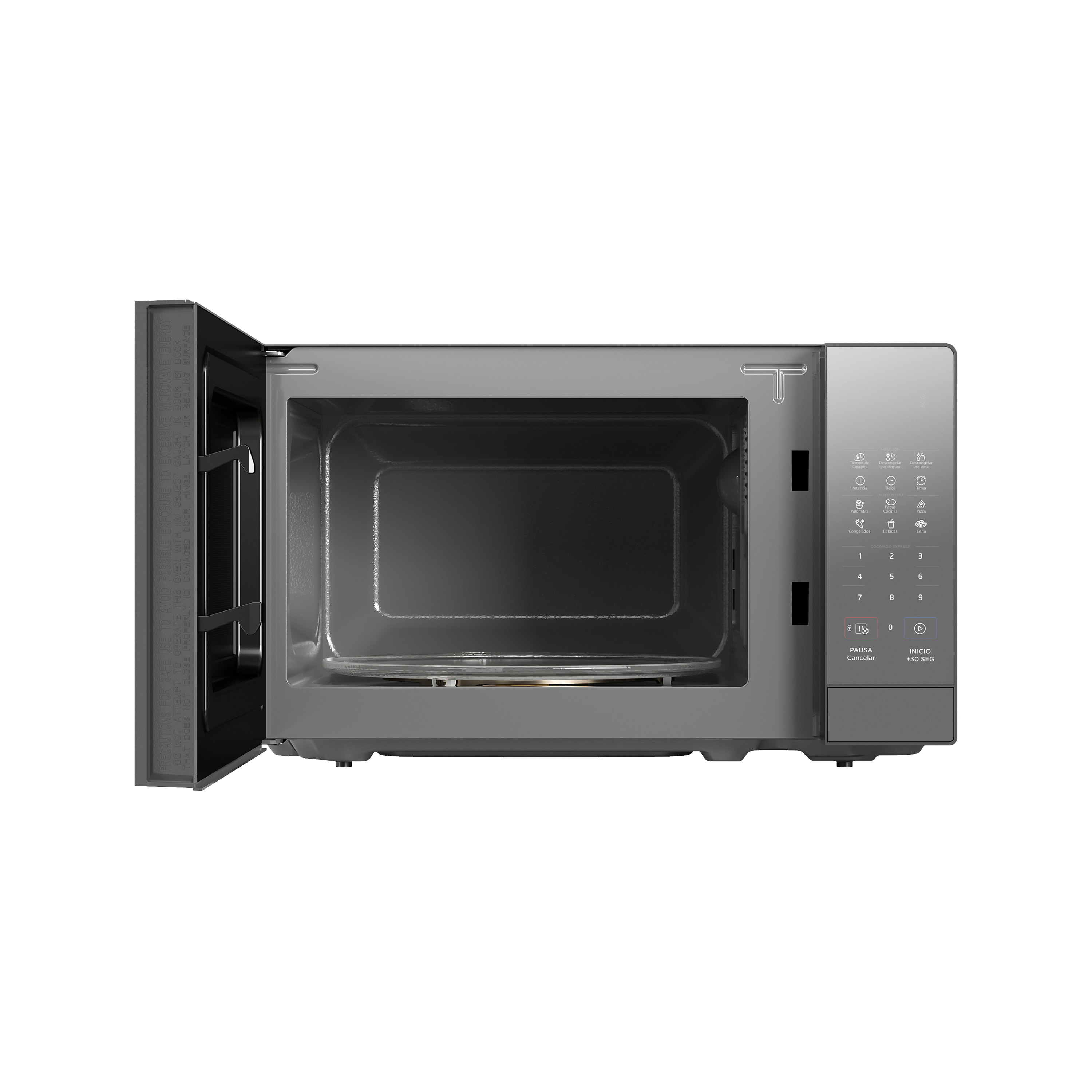 Foto 5 pulgar | Horno de Microondas Negro 0.7 Pies Cúbicos 20 l  Gourmet con 10 Niveles de Potencia