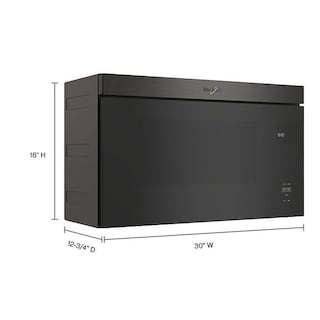 Foto 3 | Microcampana Whirlpool Wmmf5930pv 76 Cm (30'') Capacidad 1.1 P³ Acero Negro
