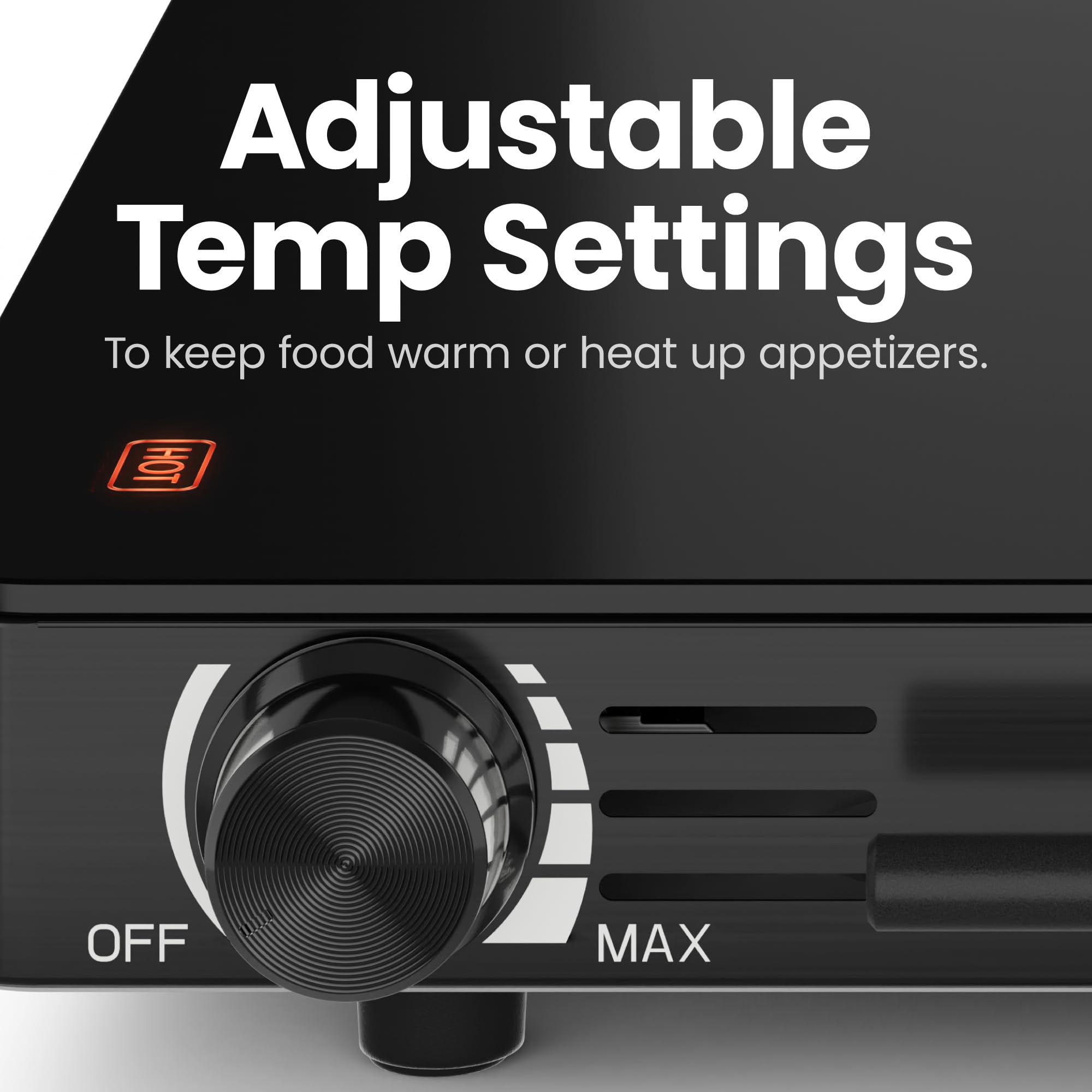 Foto 5 pulgar | Bandeja De Calentamiento Eléctrica Chefman Con Control De Temperatura Ajustable - Venta Internacional.