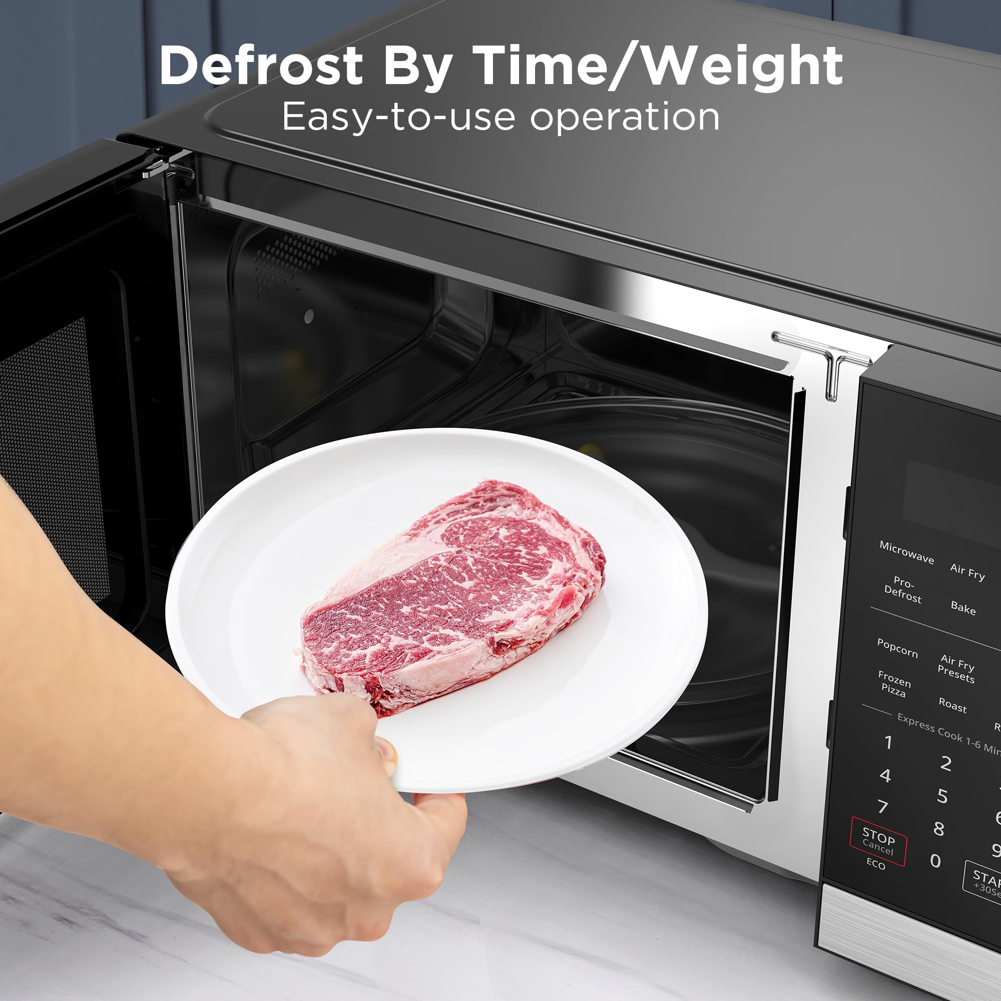 Foto 6 pulgar | Horno Microondas Black+decker 5 en 1 0.9 Pies Cúbicos 900 W Acero Inoxidable - Venta Internacional