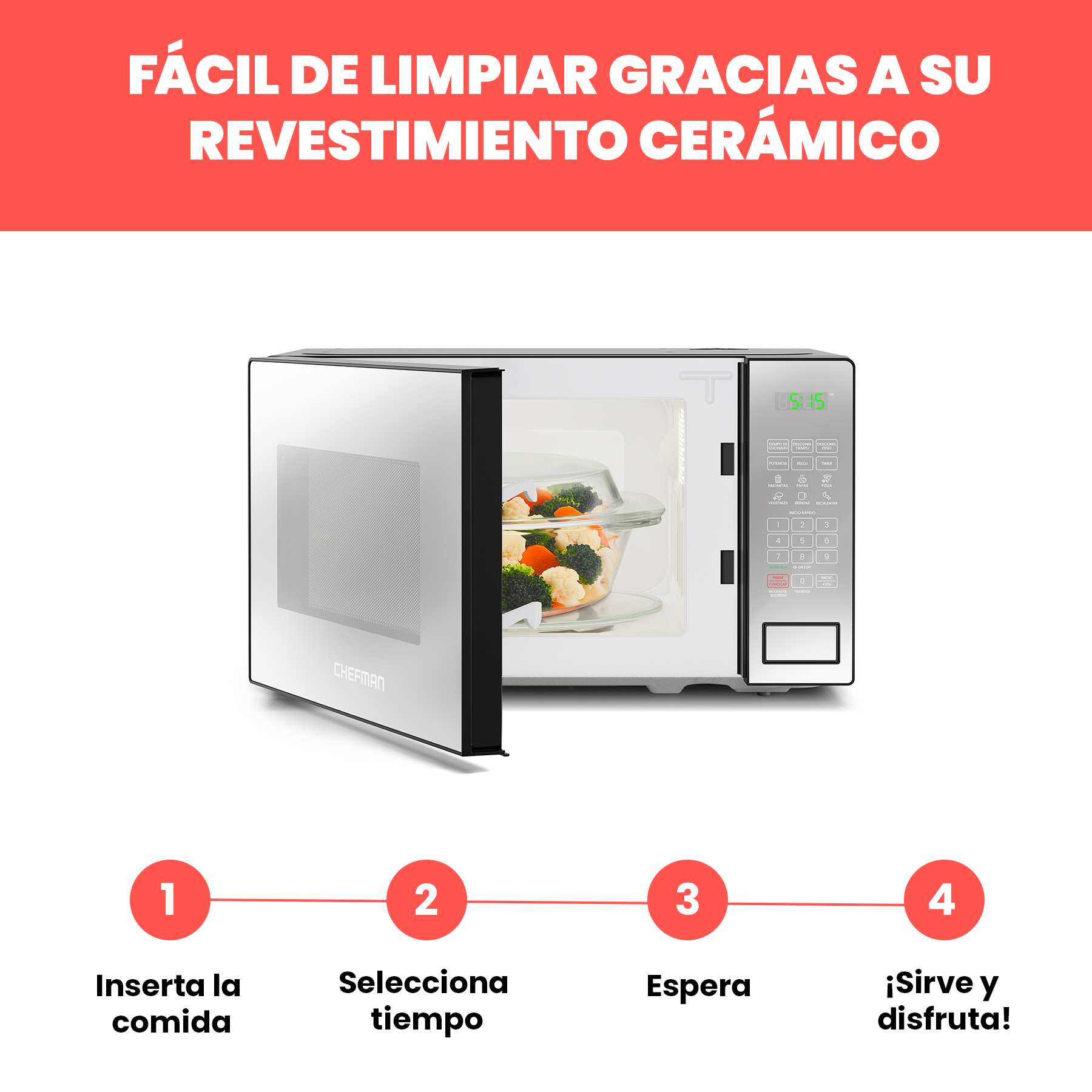 Foto 6 | Microondas Chefman 6 Modos