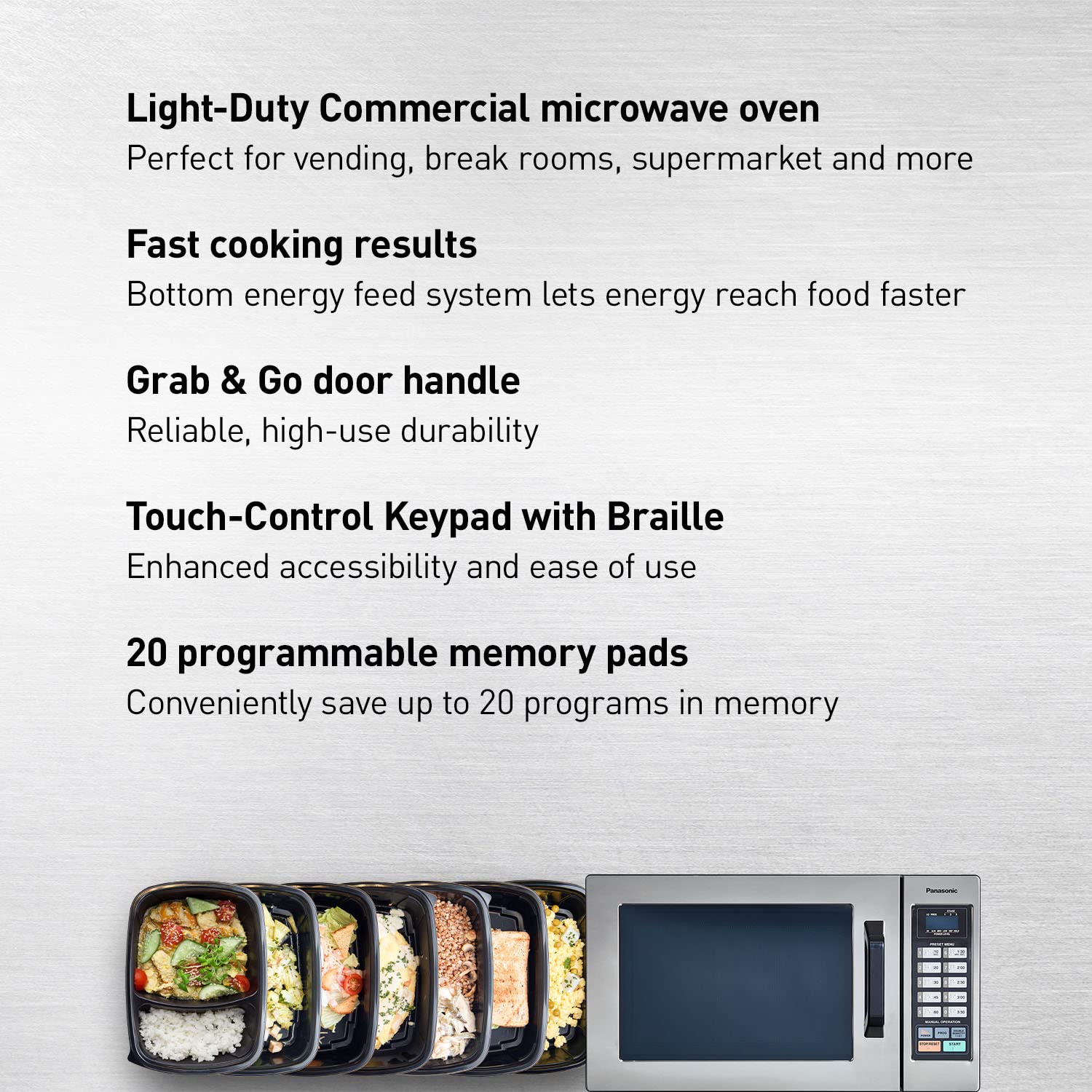Foto 2 | Horno Microondas Panasonic Ne1054f 1000w 0.8l Acero Inoxidable - Venta Internacional