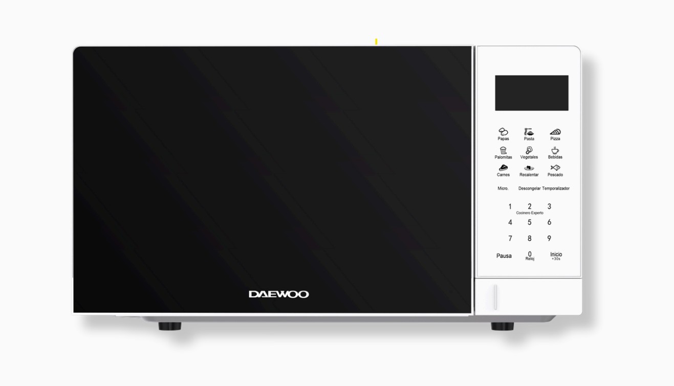 Horno De Microondas Daewoo 0.7 Pies Temporizador Menu Automatico Color Blanco 0720ww
