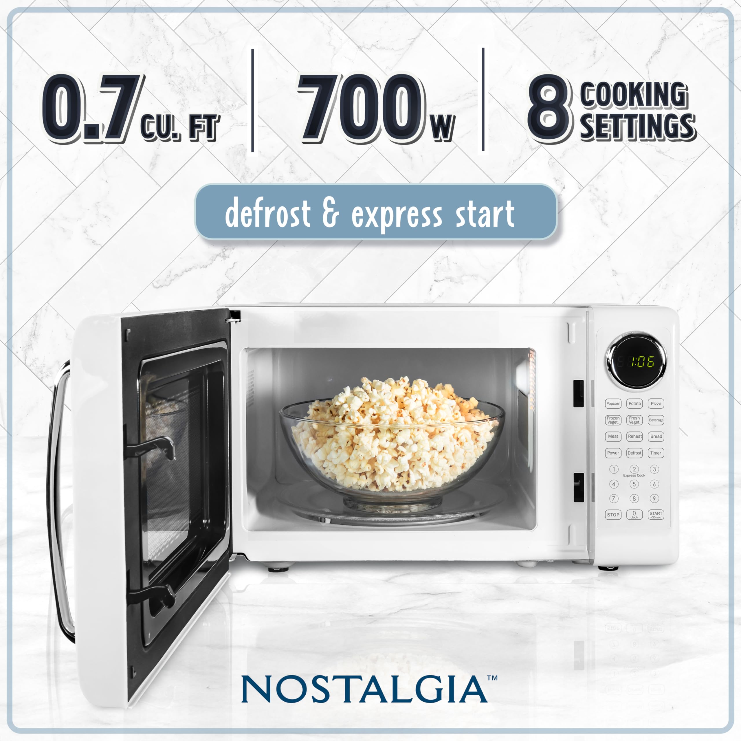 Foto 3 pulgar | Horno Microondas Nostalgia Retro 20l 700w - Venta Internacional