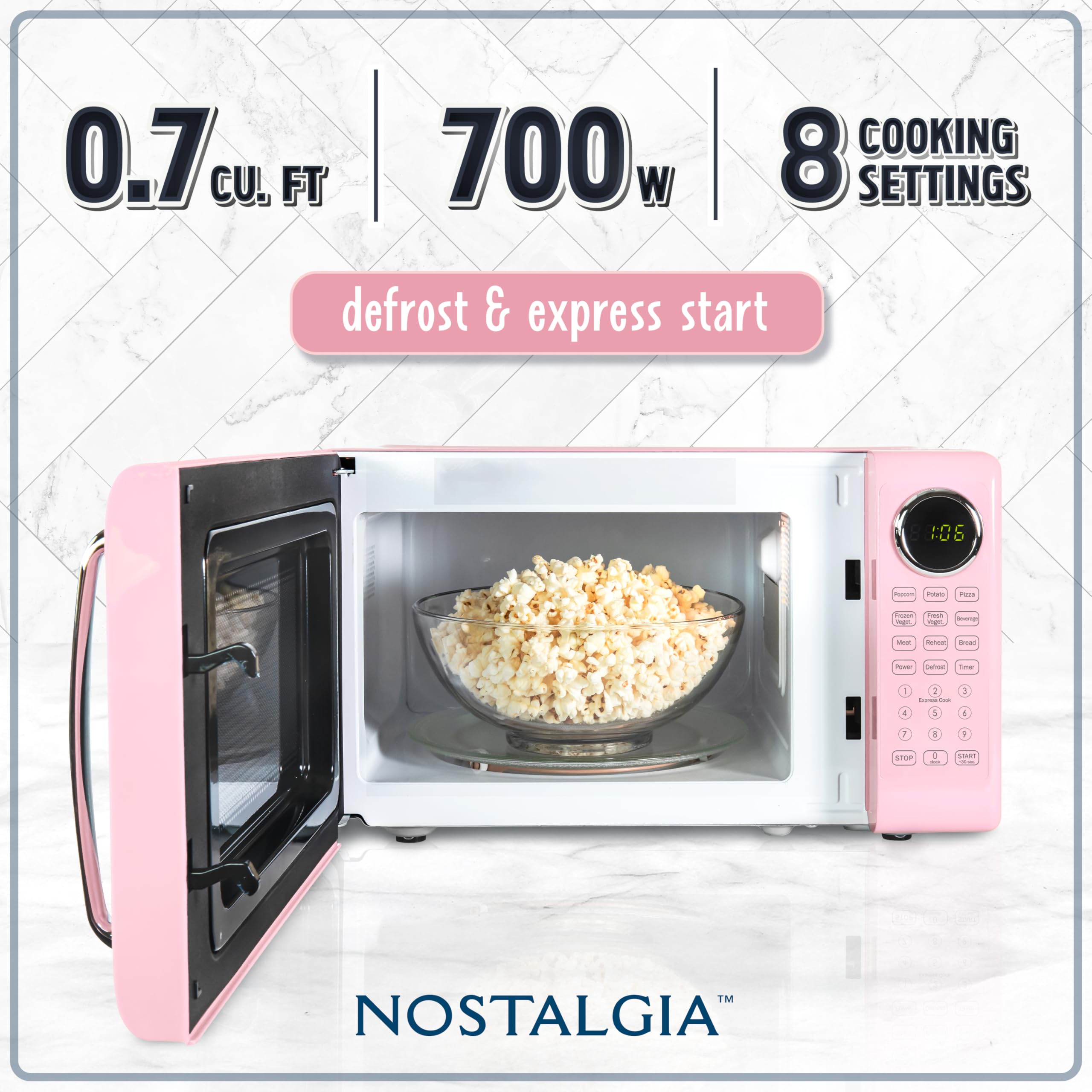 Foto 3 pulgar | Horno de Microondas Nostalgia Retro 700 W-Venta Internacional