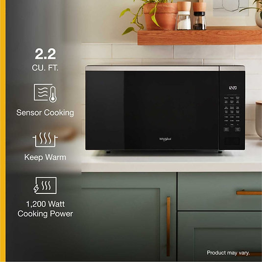 Foto 7 pulgar | Microondas Whirlpool Wmcs7022rz De 53 Cm Y 1.6 P³ Color Negro