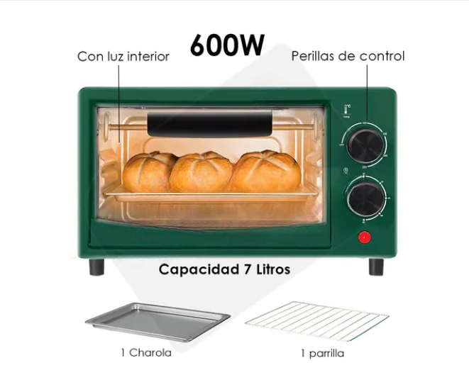 Foto 5 pulgar | Horno Eléctrico Verde