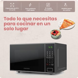 Foto 3 | Horno de Microondas Digital 1.1 Pies Cúbicos | Acero Inoxidable Acabado Espejo