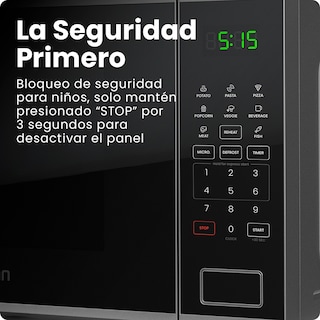 Foto 5 | Horno de Microondas Digital 1.1 Pies Cúbicos | Acero Inoxidable Acabado Espejo