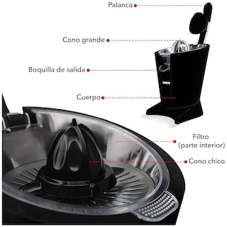 Foto 2 | Exprimidor de Cítricos Eléctrico con Palanca de Presión RCA RC-619 Negro