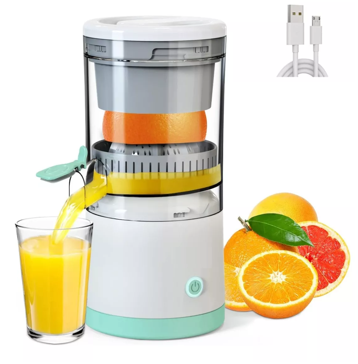 Foto 5 | Exprimidor De Frutas, Jugo Limón Y Naranja Eléctrico Recargable