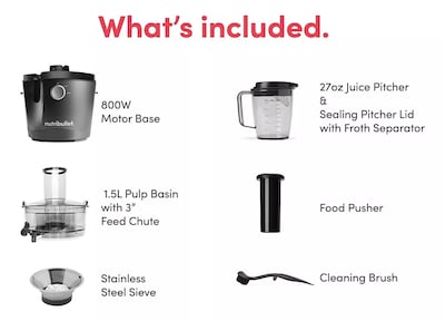 Foto 7 | Exprimidor Para Jugo Nutribullet Juicer 800 w 2 Velocidades