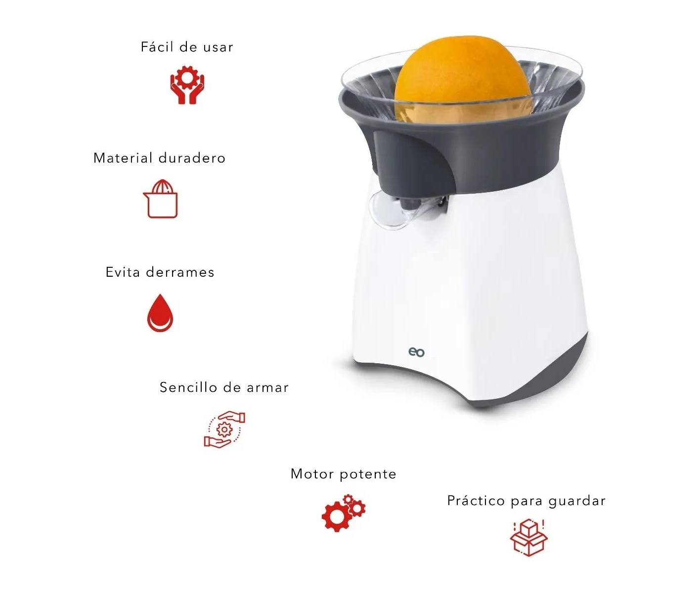 Foto 5 pulgar | Exprimidor De Cítricos Cocina Bebidas  Eo Safe Imports Esi-20325 Blanco