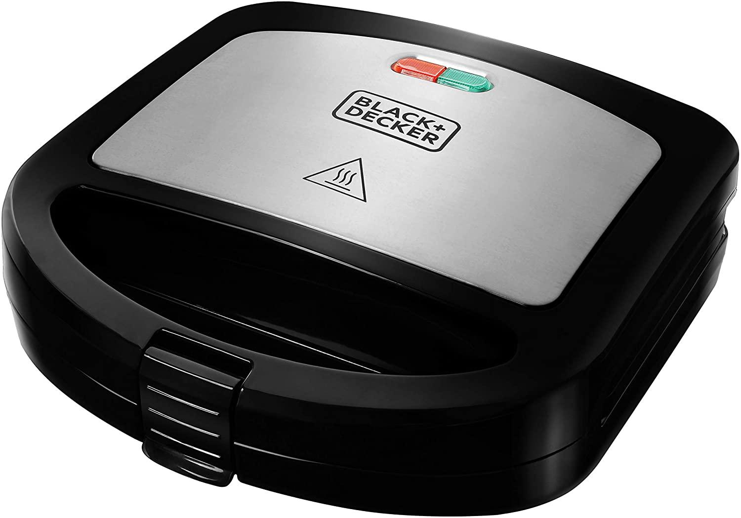 Foto 2 | Sandwichera 2 Rebanadas Black+Decker SM24530 Antiadherente color Negro