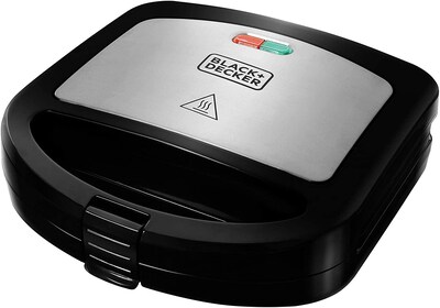 Foto 2 | Sandwichera 2 Rebanadas Black+Decker SM24530 Antiadherente color Negro