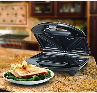 Foto 3 | Sandwichera Brentwood Ts240b Nonstick Compact Dual Negro
