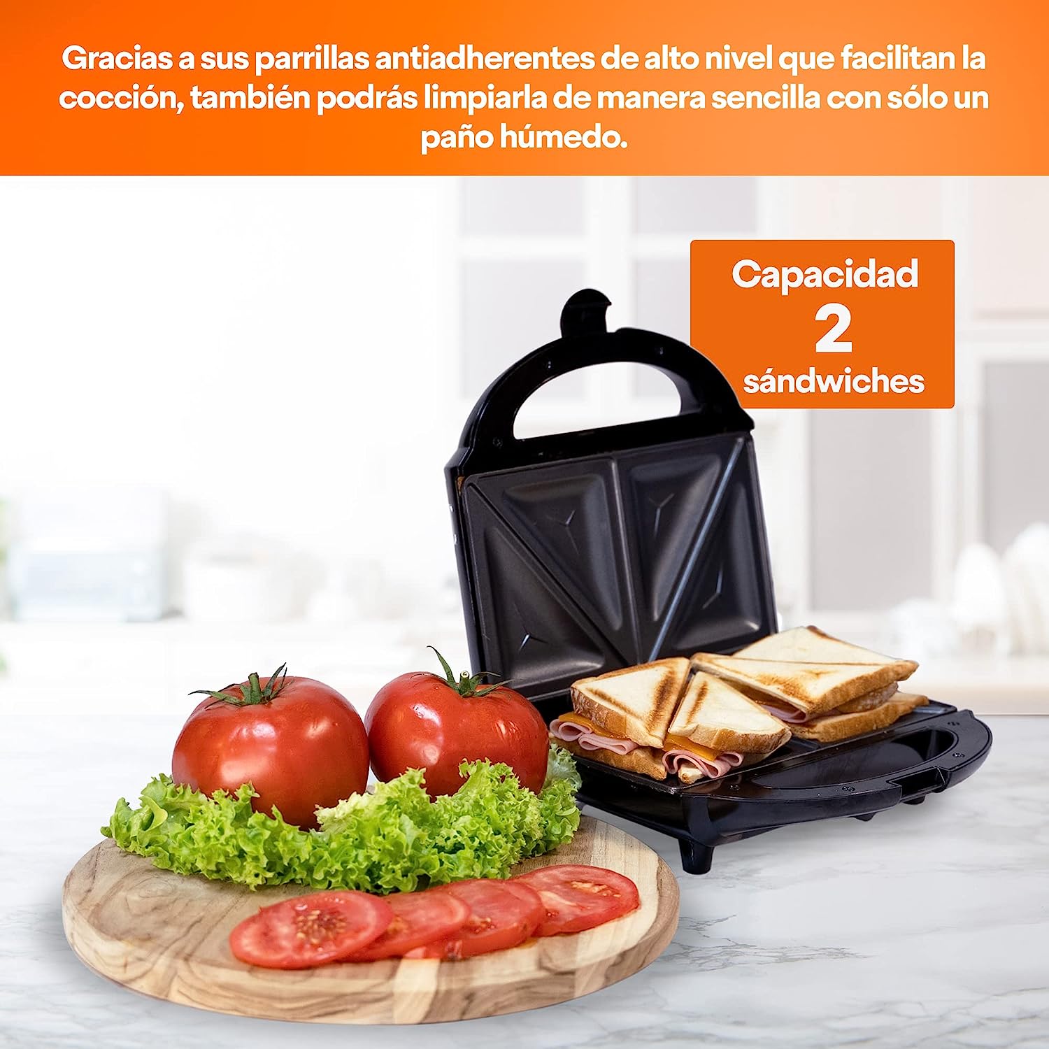 Foto 5 pulgar | Sandwichera MasterChef MKSMBLACK color Negro