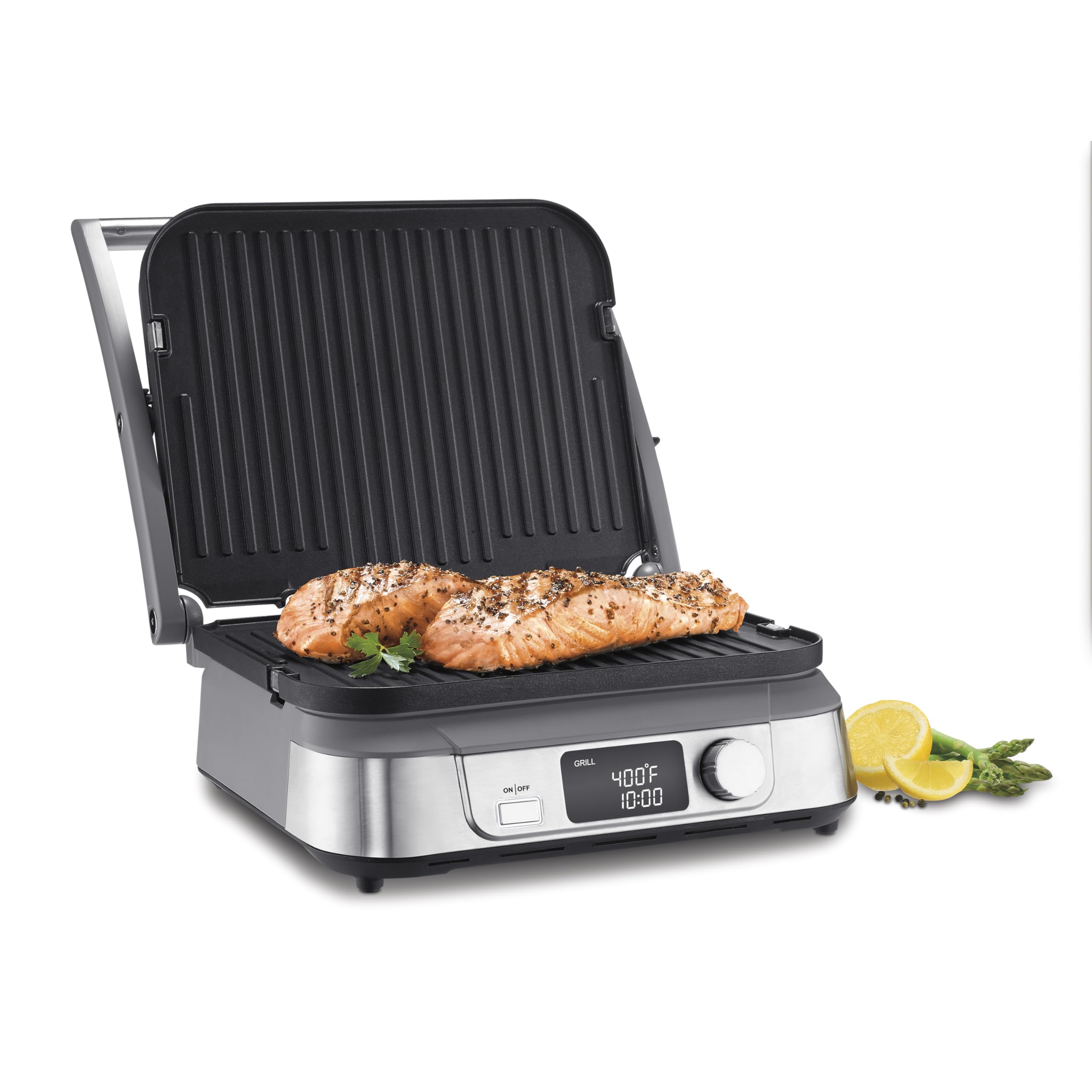 Plancha Eléctrica Cuisinart Gr-5bp1 Five 5 En 1 De Acero Inoxidable - Venta Internacional.