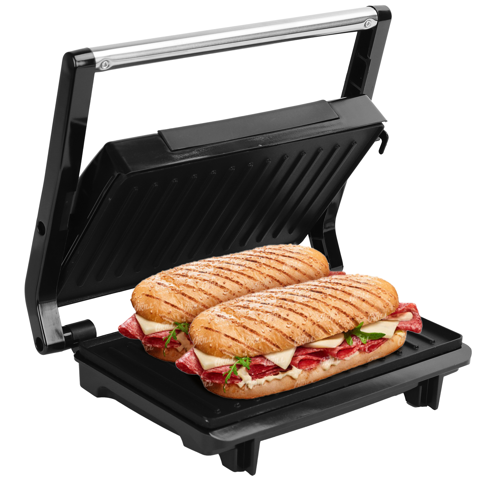 Sandwichera Eléctrica Panini Parrilla Antiadherente 750 W