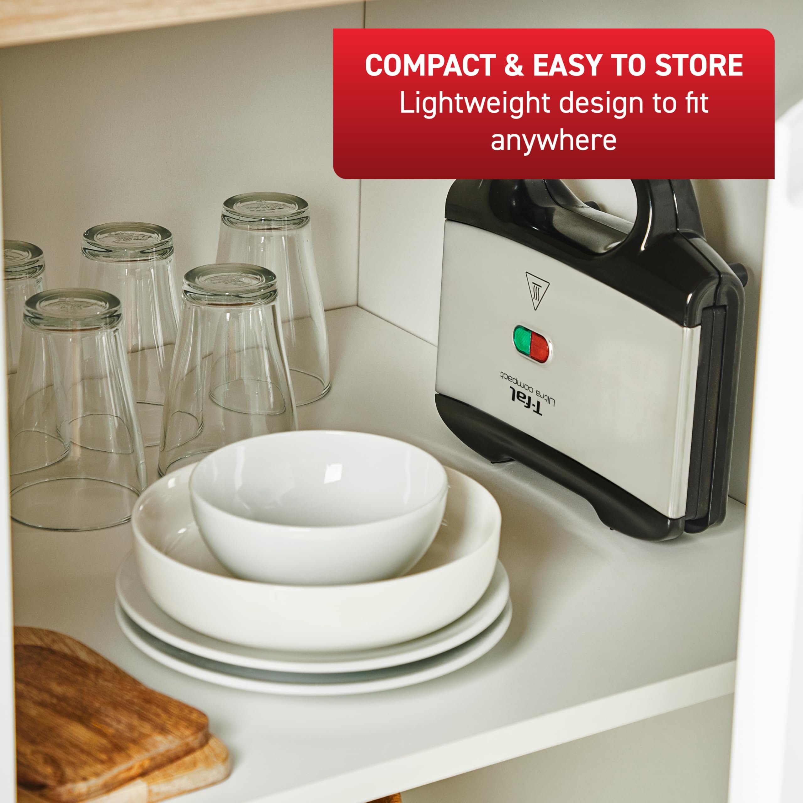 Foto 4 pulgar | Sandwichera T-fFal Compact  Acero Inoxidable 625w - Venta Internacional