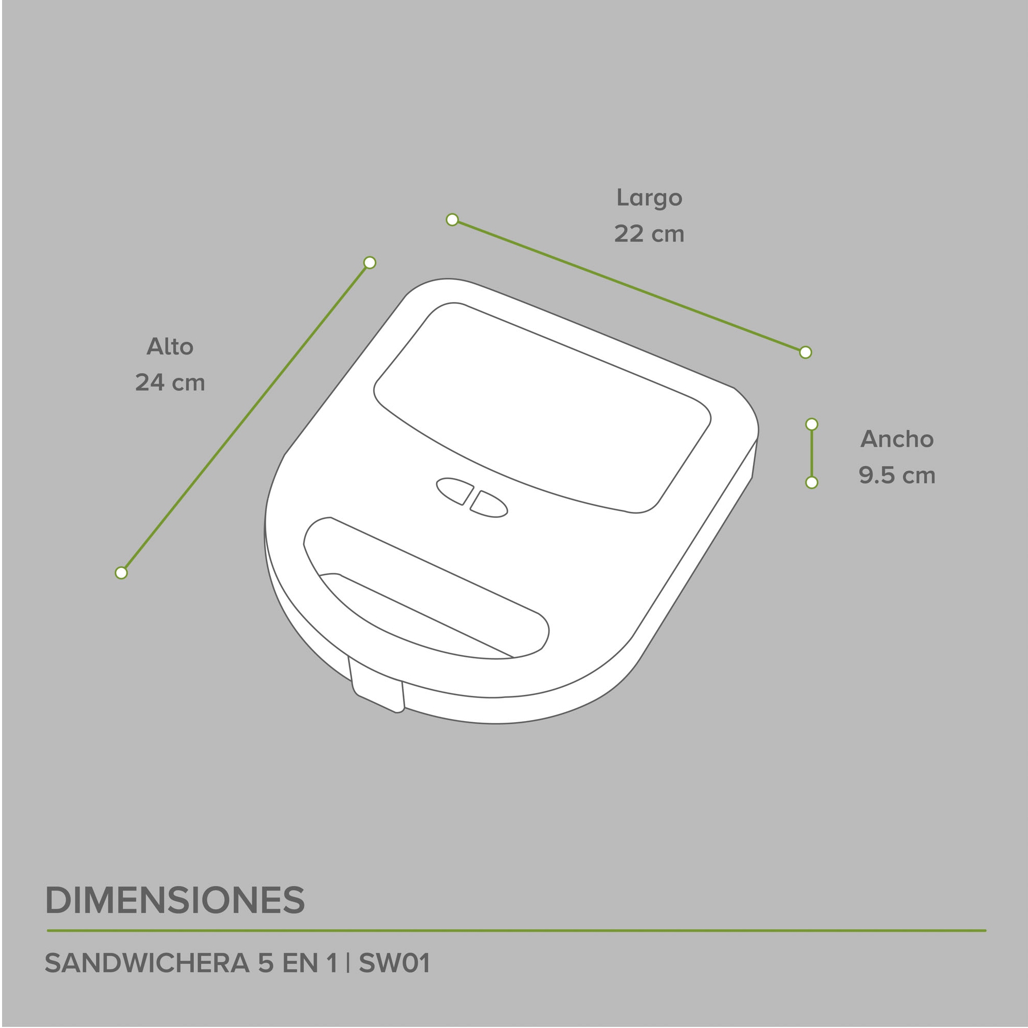 Foto 4 | Sandwichera y Licuadora Portátil con 2 Vasos 600 Ml Avera Sw01lp01