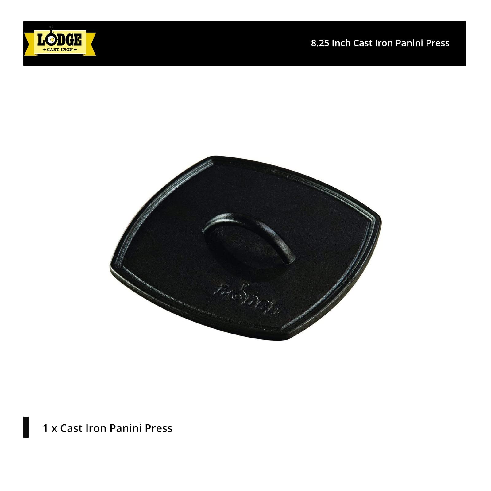 Foto 3 pulgar | Panini Press Lodge Lpp3, De Hierro Fundido, Acanalado, 21 Cm - Venta Internacional.