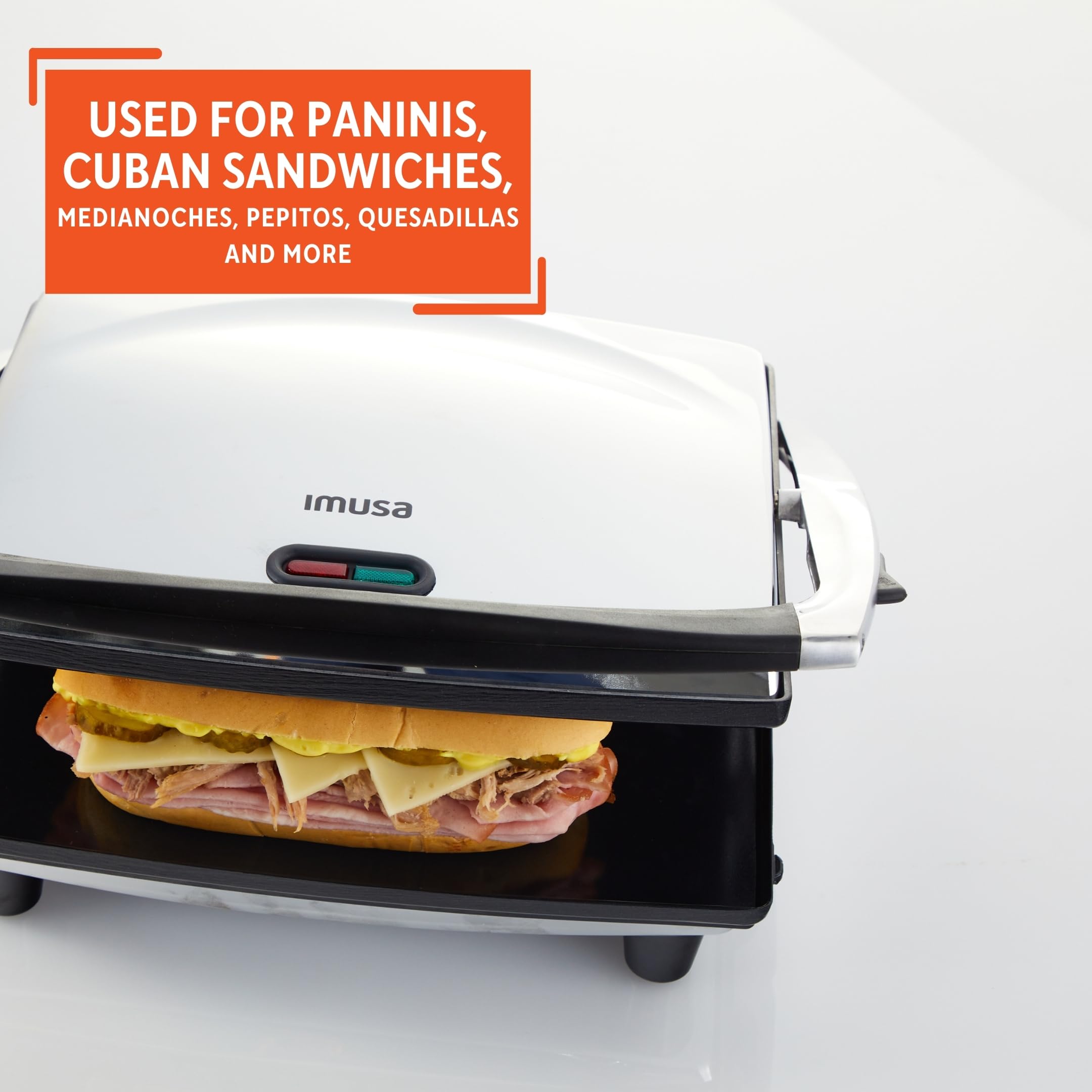 Foto 7 | Sandwichera Panini Press Imusa De Acero Inoxidable 30x25 Cm - Venta Internacional.