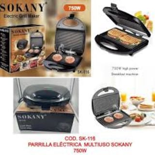 Foto 4 | Sandwichera Eléctrica Sokany Tostador Grill Antiadherente