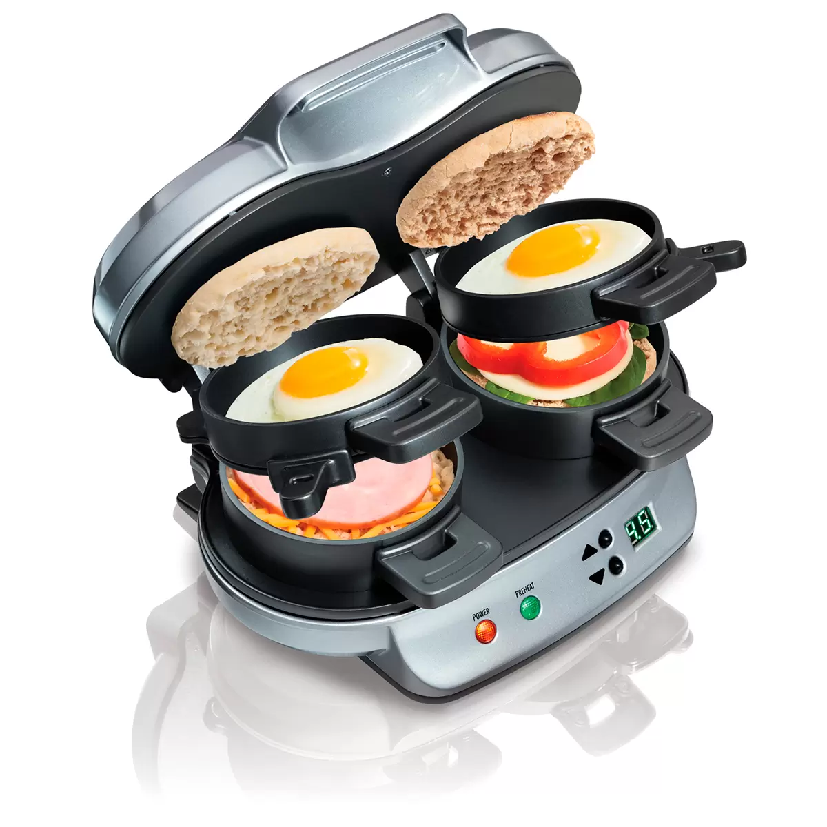 Sandwichera Doble Hamilton Beach Para Desayuno
