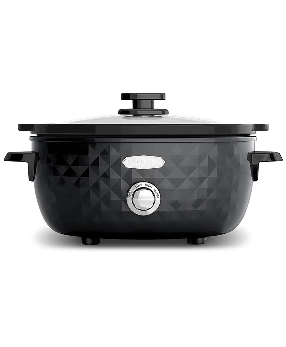 Olla Lento Cocimiento Elite Gourmet MST-1234BX color Negro Diamante 5.6 L Cocina Hogar