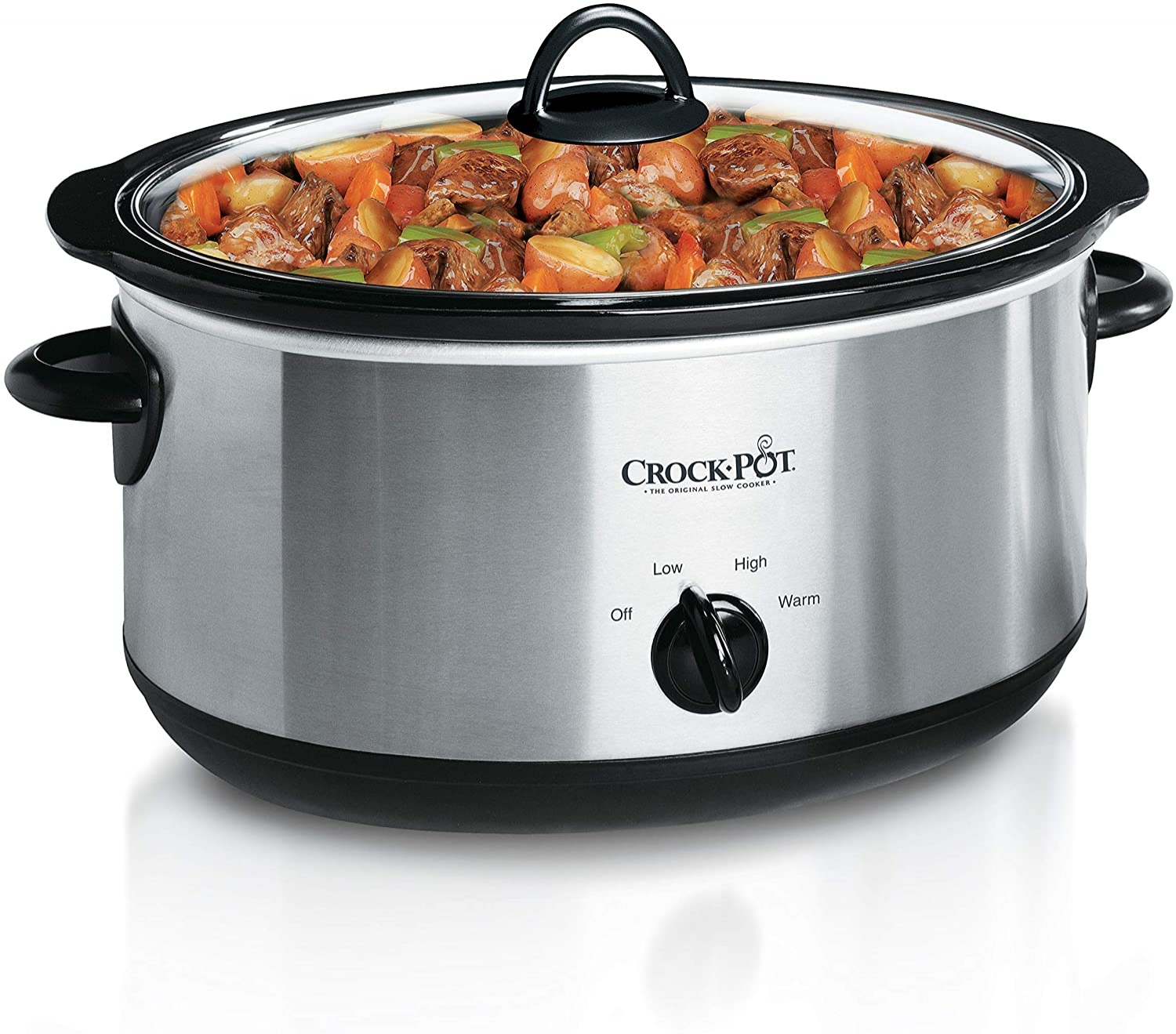 Venta Internacional- Olla de Cocción Lenta Crock-Pot de Acero Inoxidable 7 L