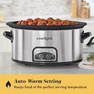 Foto 3 | Olla de Cocción Lenta Crock-Pot Acero Inoxidable 6 Cuartos de Galón - Venta Internacional