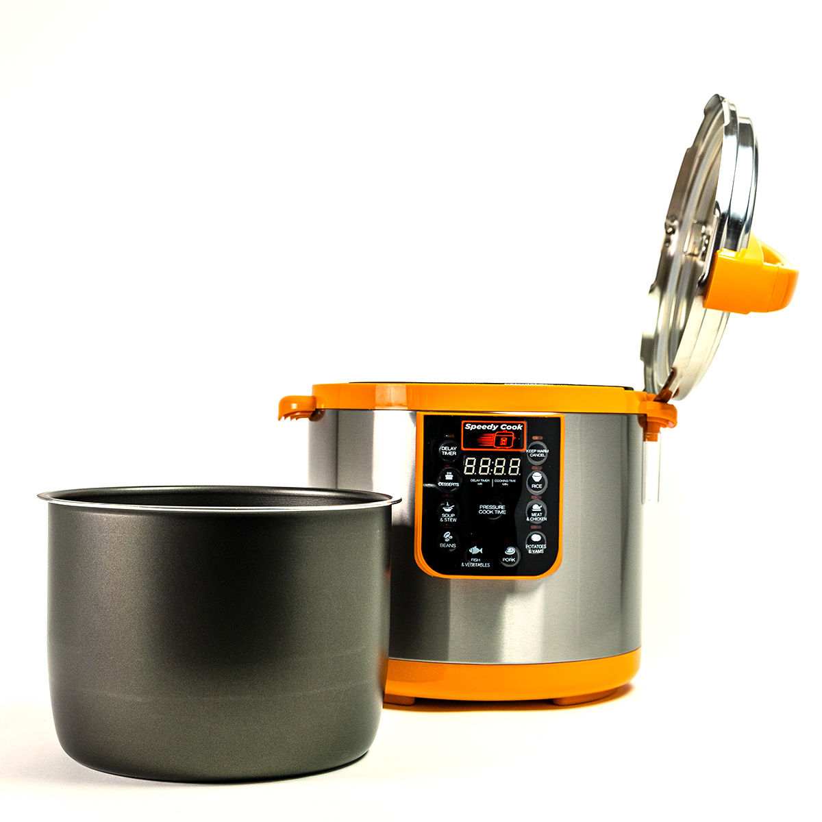 Foto 6 pulgar | Olla De Presion Speedy Cook Multifuncional 6 En 1 9.7 Litros Naranja