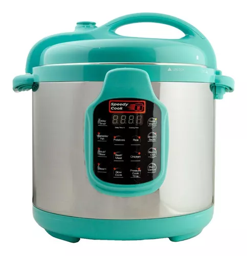 Olla De Presion Speedy Cook Multifuncional 6 En 1 5.7 Litros Turquesa