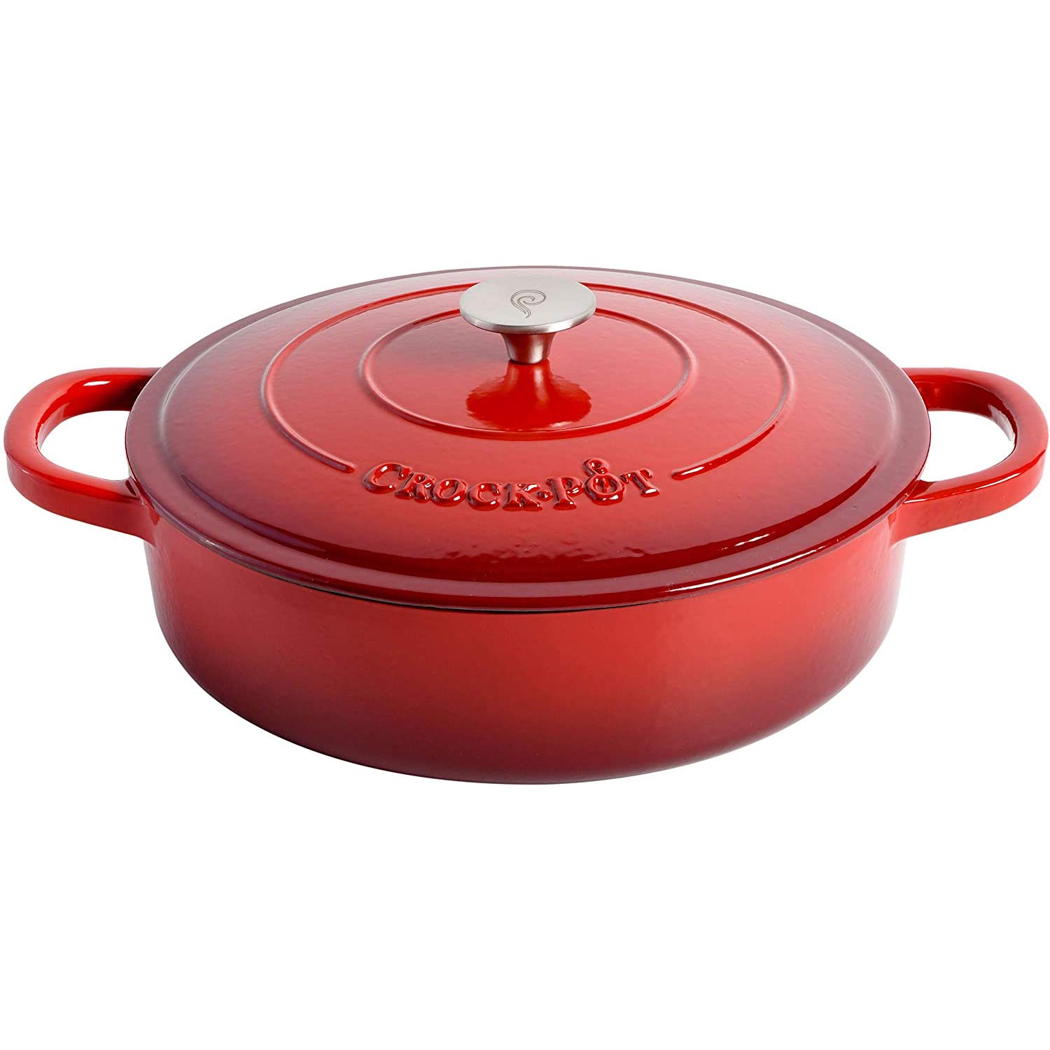 Foto 3 pulgar | Olla De Barro Braiser Crock-pot De Hierro Fundido Esmaltado Artesanal De 5 Litros, Color Rojo - Venta Internacional.