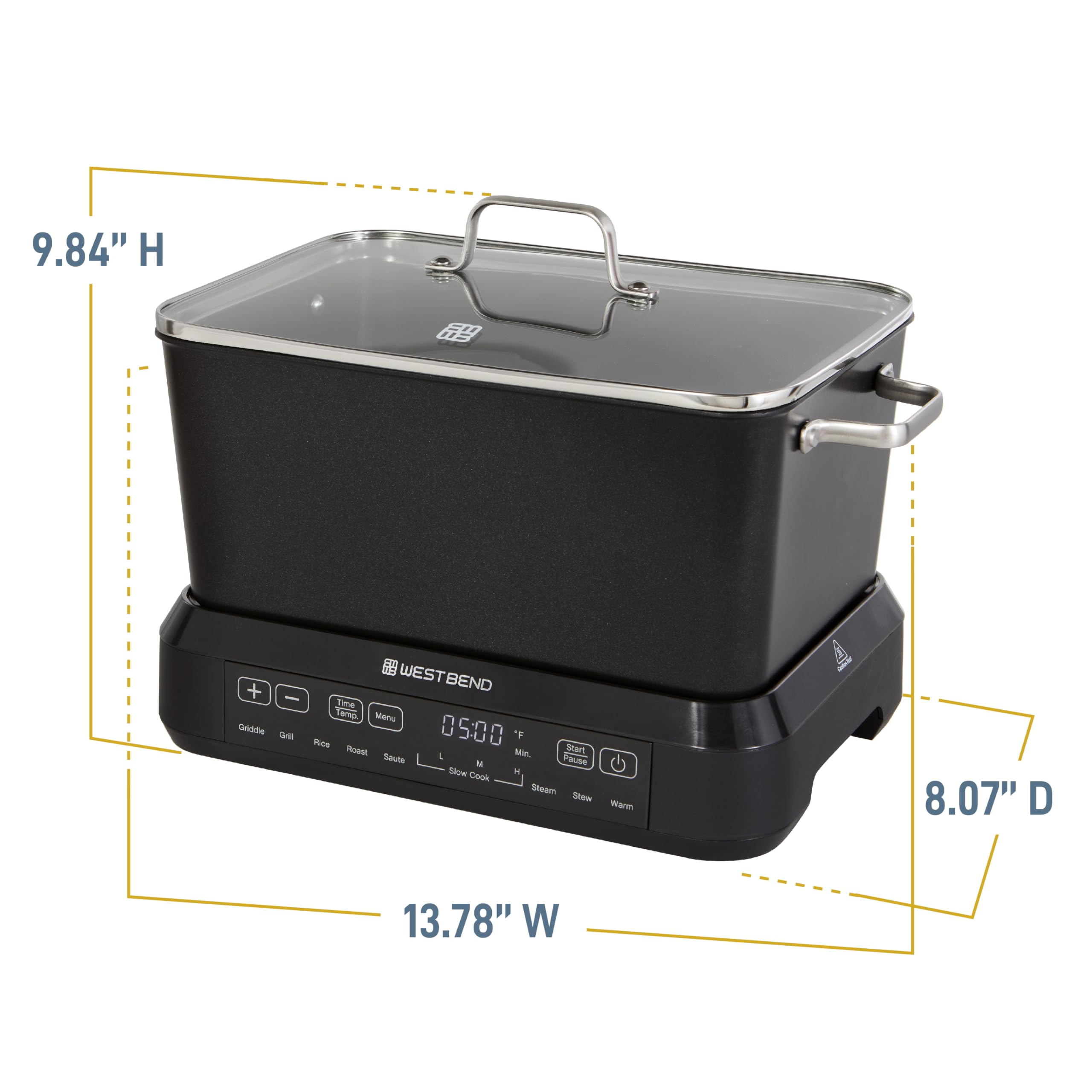 Foto 7 pulgar | Olla de Cocción Lenta West Bend Versatility Plus 5.5 L Negra - Venta Internacional