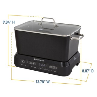 Foto 6 | Olla de Cocción Lenta West Bend Versatility Plus 5.5 L Negra - Venta Internacional