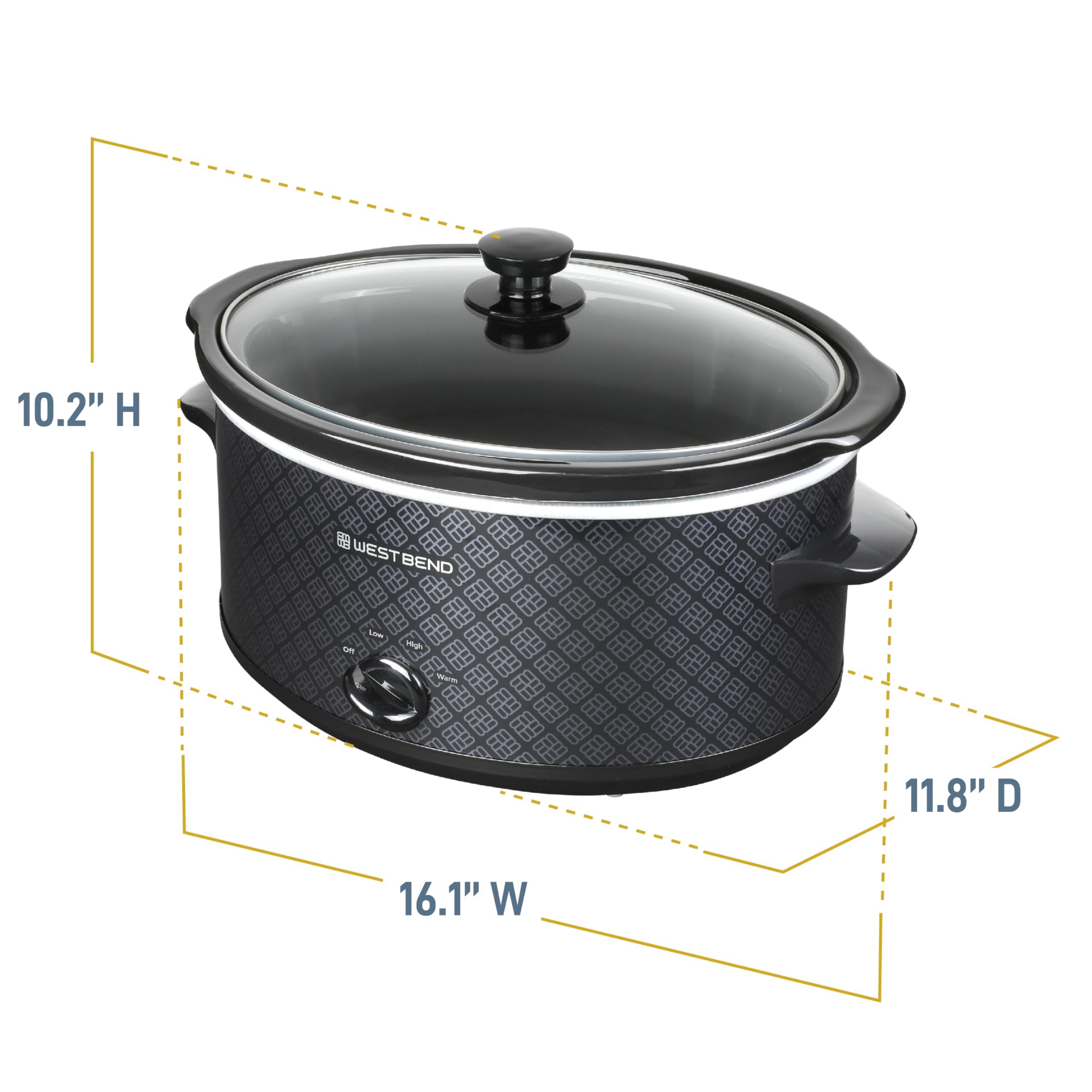 Foto 7 pulgar | Olla de Cocción Lenta West Bend Manual 6 L Negro - Venta Internacional
